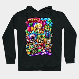 Party Doodle Illustration Hoodie